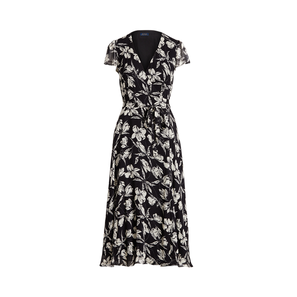 Floral Crinkle Wrap Dress Ralph Lauren UK