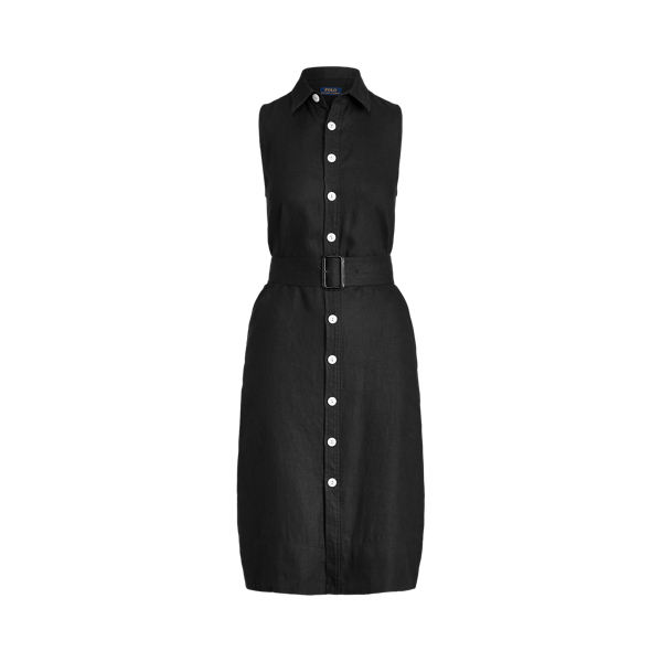 Belted Linen Sleeveless Dress Polo Ralph Lauren 1