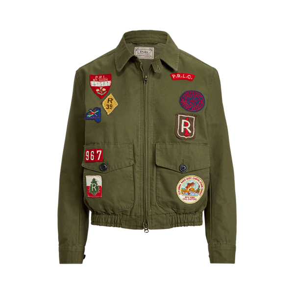 Canvas Graphic Bomber Jacket Polo Ralph Lauren 1