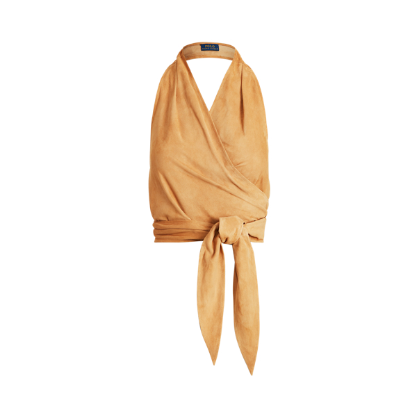 Goat-Suede Halter Top Polo Ralph Lauren 1