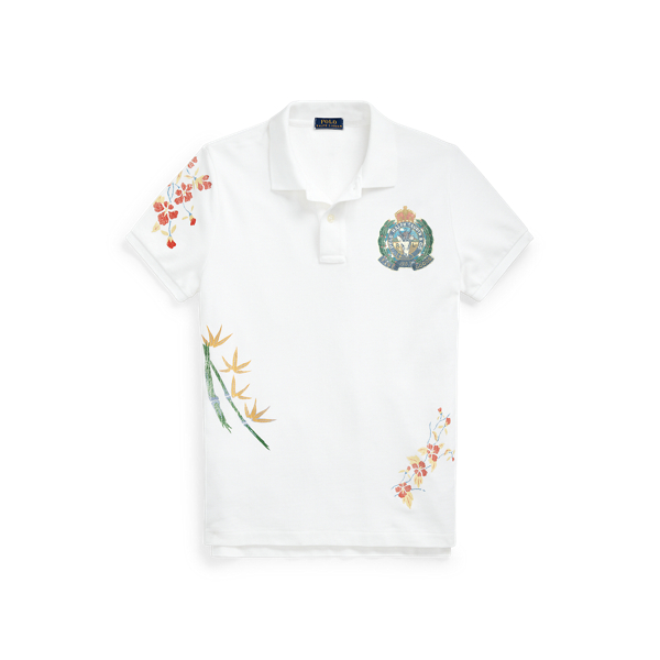 Skinny Fit Floral Graphic Polo Shirt Polo Ralph Lauren 1