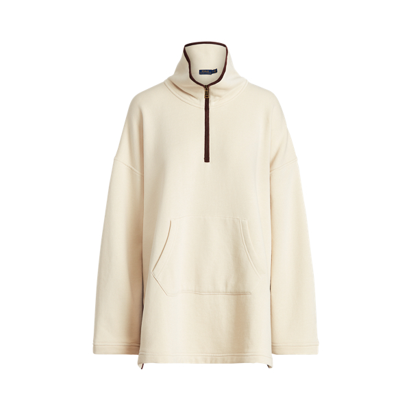 Fleece poncho met leren afwerking Polo Ralph Lauren in English Cream 2