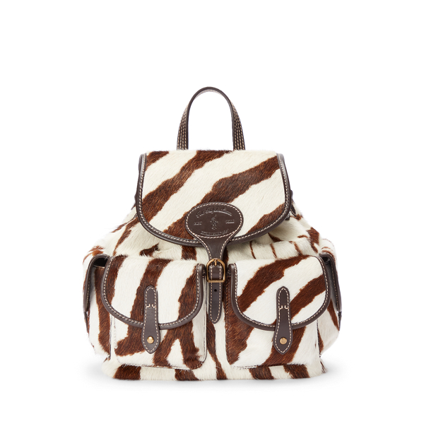 Zebra Haircalf Drawstring Backpack