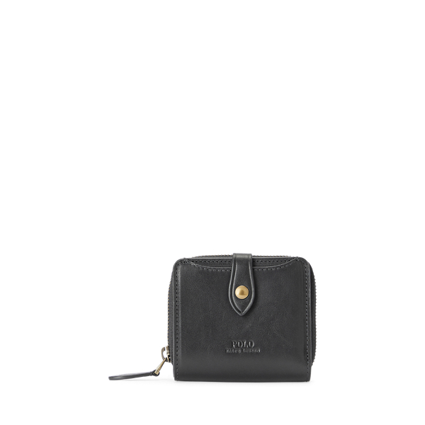 Portefeuille compact en vachette