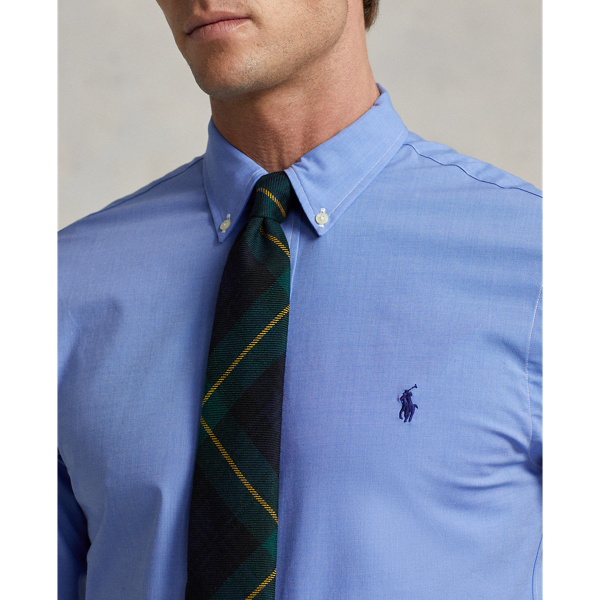 Polo Ralph Lauren 클래식핏 스트레치 포플린 셔츠 블루 엔드 온 엔드 6