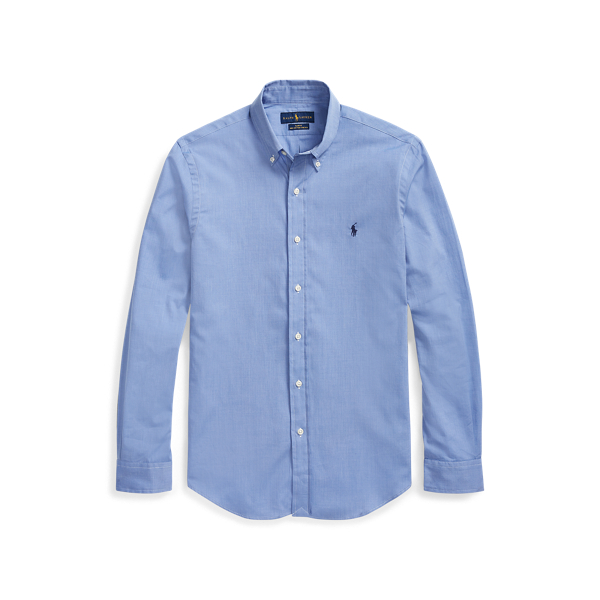 Polo Ralph Lauren 클래식핏 스트레치 포플린 셔츠 블루 엔드 온 엔드 2