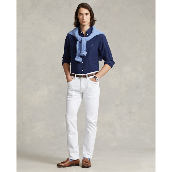 Slim-Fit-Popelinehemd mit Stretch Polo Ralph Lauren in Newport-Navy 4