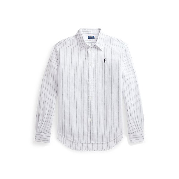 Chemise ray&eacute;e ample en lin