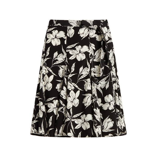 Floral Crepe Wrap Skirt Polo Ralph Lauren 1