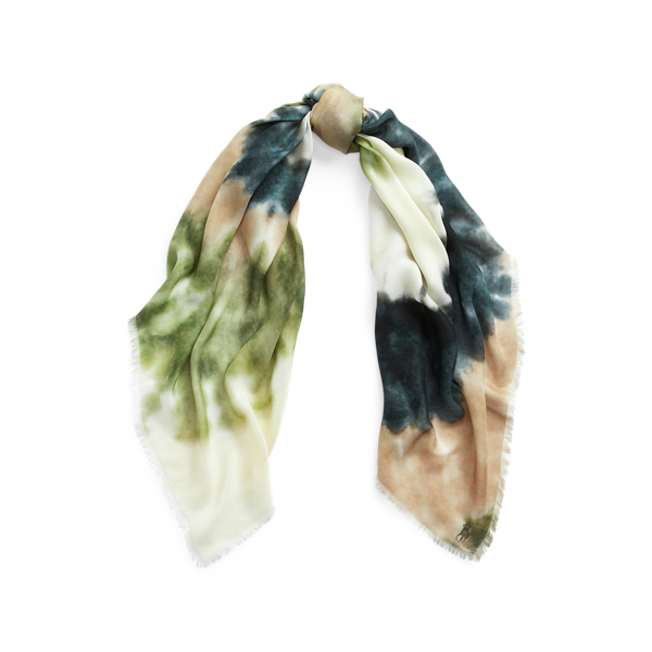 Spiral Tie-Dye Scarf