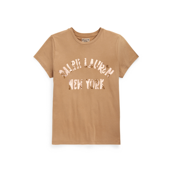 Foil-Print Logo Cotton Tee Polo Ralph Lauren em 1