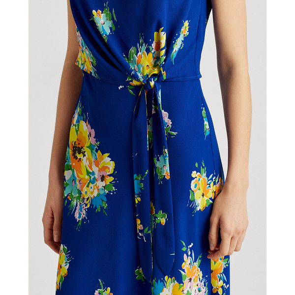 Sapphire Star/Yellow/Mult Floral Crepe Midi Dress Lauren 5