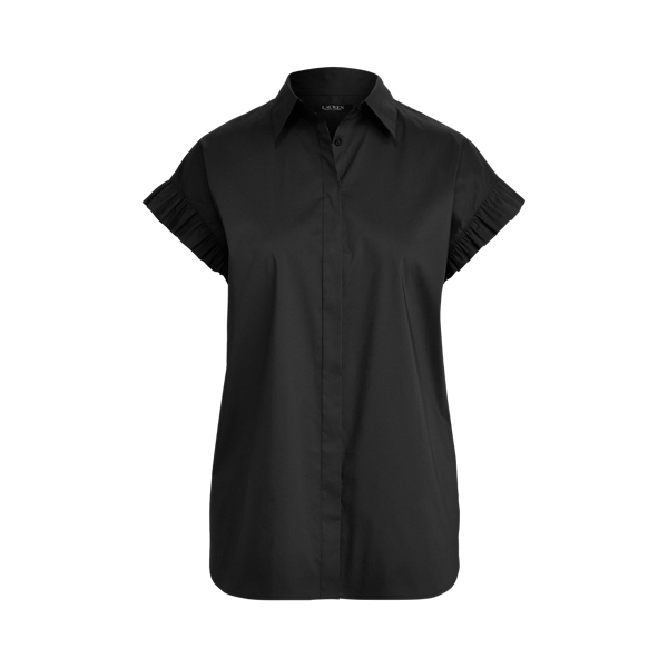 Cotton-Blend Short-Sleeve Shirt