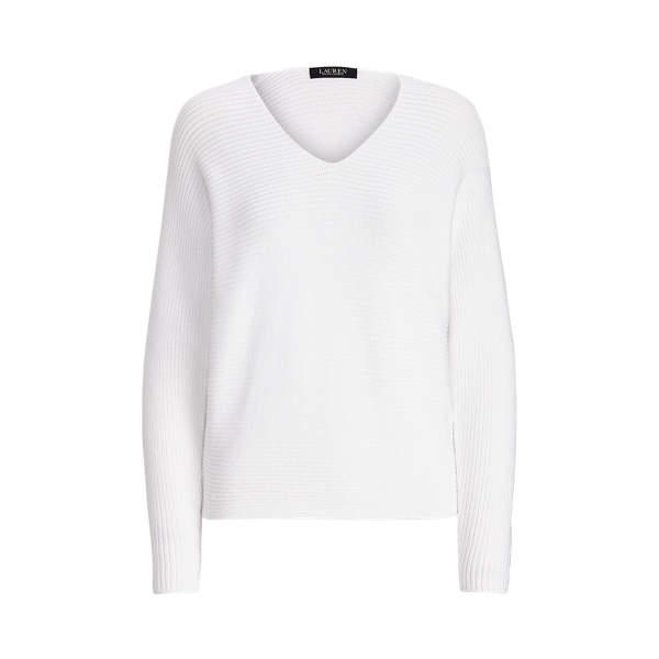 Combed Cotton V-Neck Jumper Lauren 1