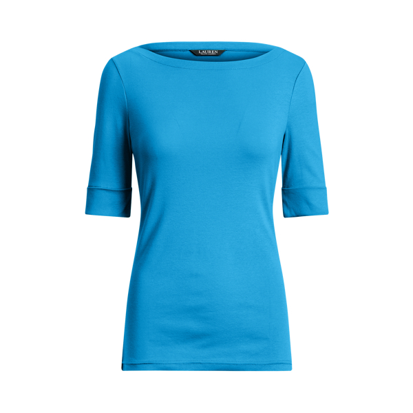 T-Shirt mit U-Boot-Ausschnitt Lauren in 1