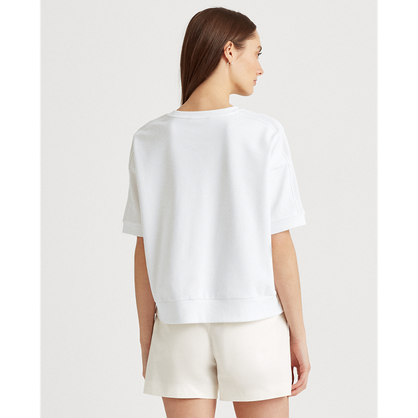 White French Terry Short-Sleeve Top Lauren 5