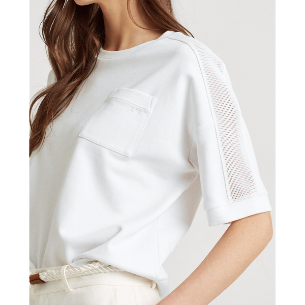 White French Terry Short-Sleeve Top Lauren 6