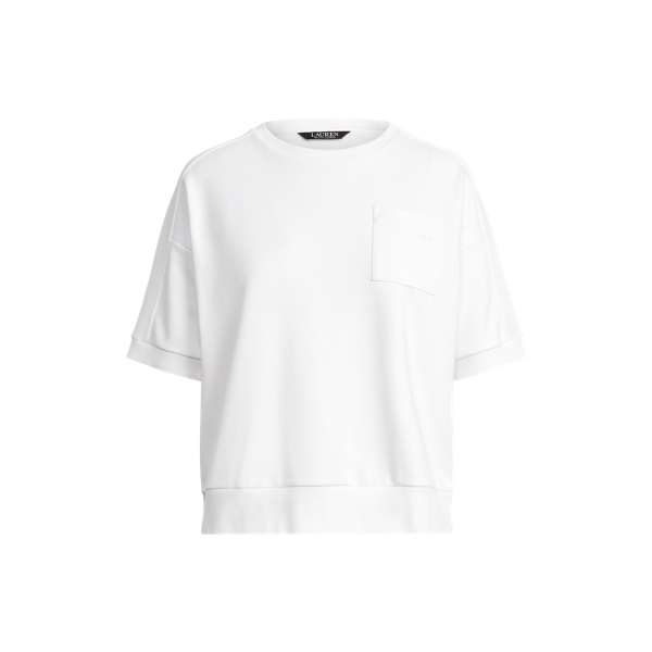 White French Terry Short-Sleeve Top Lauren 2