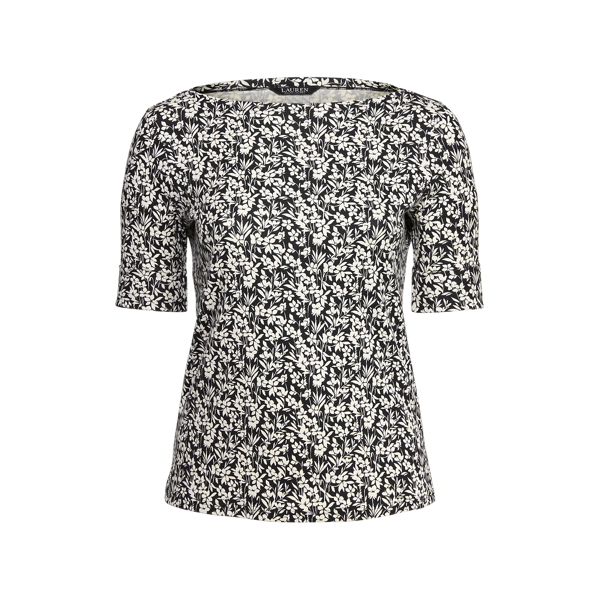 Top con scollo a barchetta stretch Lauren Woman in 1