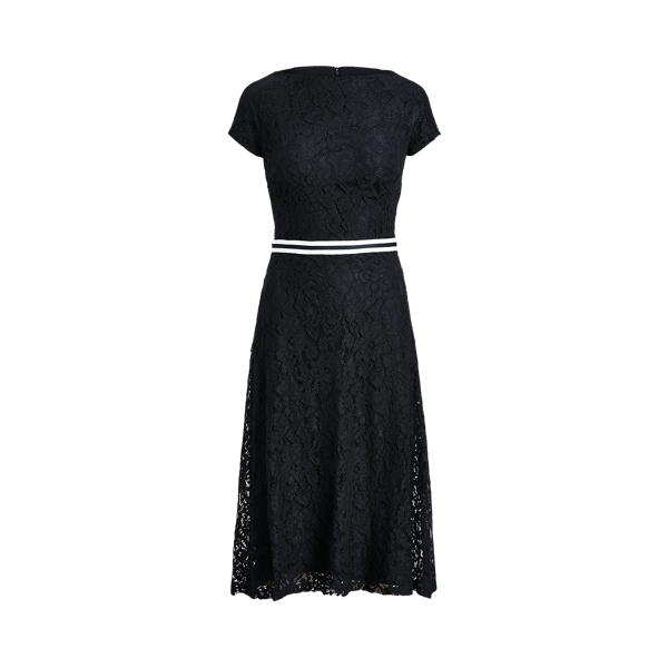 Lace Short-Sleeve Midi Dress Lauren em 1