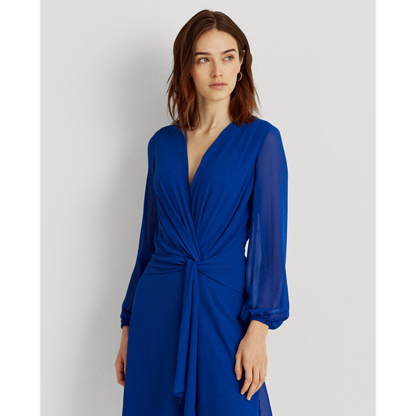 Sapphire Star Georgette Long-Sleeve Dress Lauren Petite 4