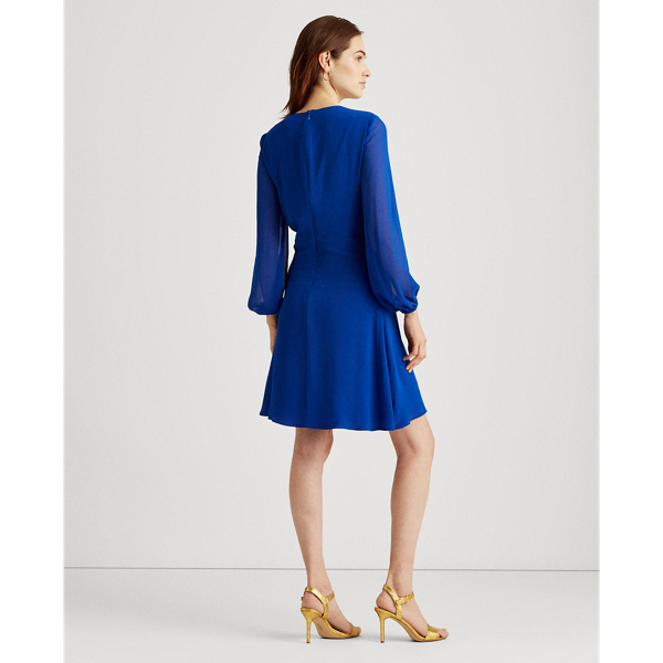 Sapphire Star Georgette Long-Sleeve Dress Lauren Petite 5