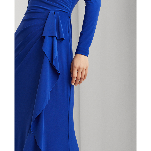 即発☆Ralph Lauren Ruffle-Trim Jersey Gown Ruffle-Trim Jersey Gown for Women | Ralph Lauren® UY