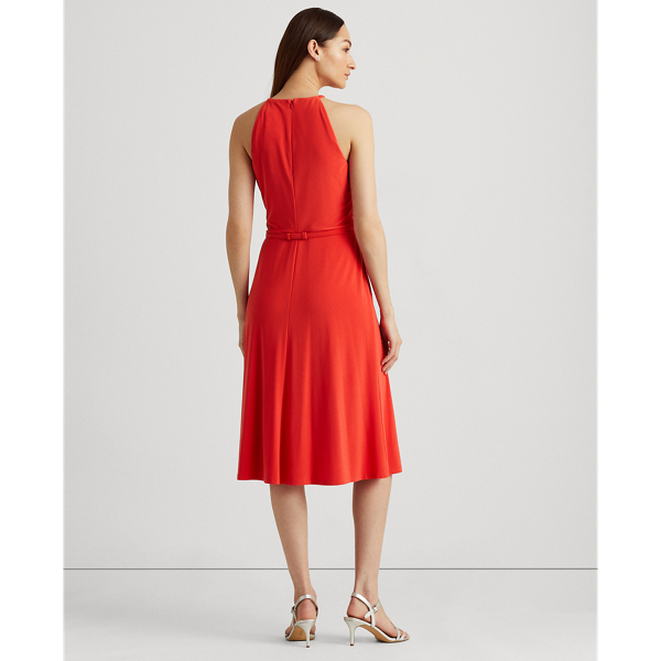 Robe dos nu en jersey Lauren en Hibiscus vif 4