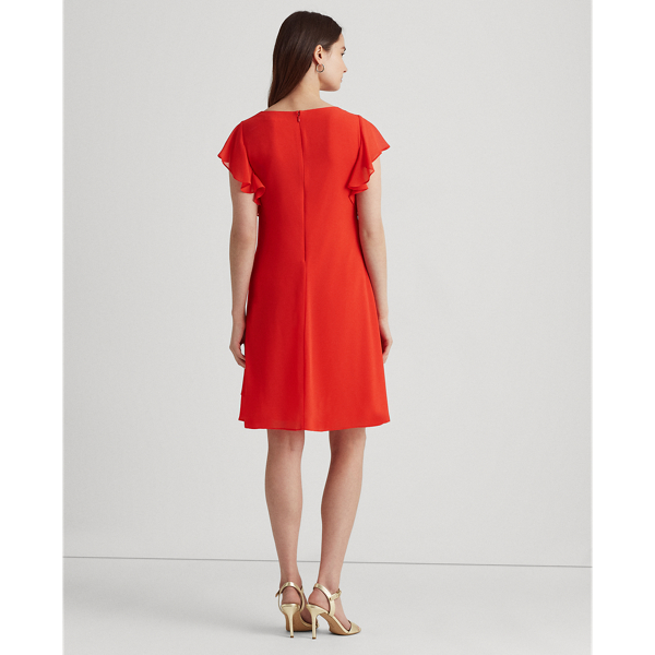Abito in georgette con scollo a barchetta Lauren in Bright Hibiscus 5