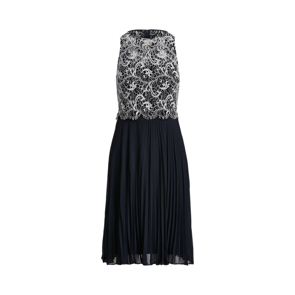 Lace-Georgette Sleeveless Dress
