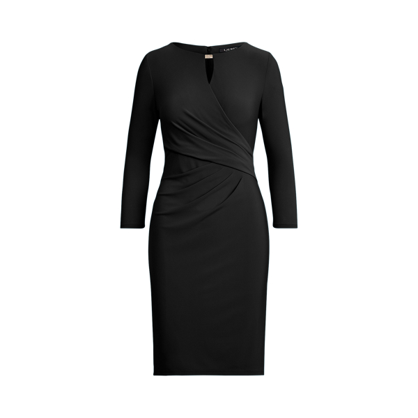 Wrap-Style Jersey Dress Lauren Woman 1