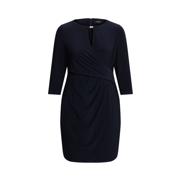 Wrap-Style Jersey Dress Lauren Woman in 1