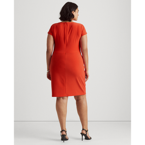 Bright Hibiscus Jersey Short-Sleeve Dress Lauren Woman 5