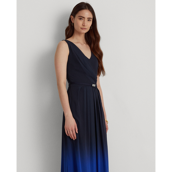 Sapphire Star/Lh Navy Ombre Georgette Sleeveless Gown Lauren 3