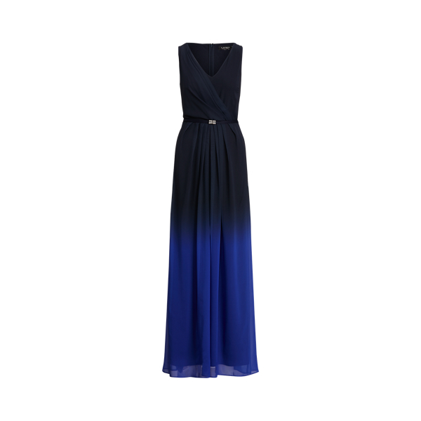 Sapphire Star/Lh Navy Ombre Georgette Sleeveless Gown Lauren 2