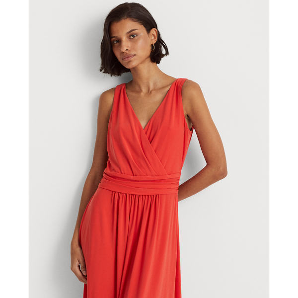 Bright Hibiscus Jersey Sleeveless Dress Lauren 4