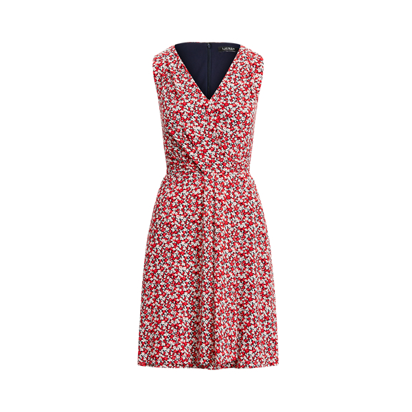 Floral Crepe Sleeveless Dress