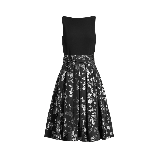 Floral Taffeta Sleeveless Dress Lauren 1