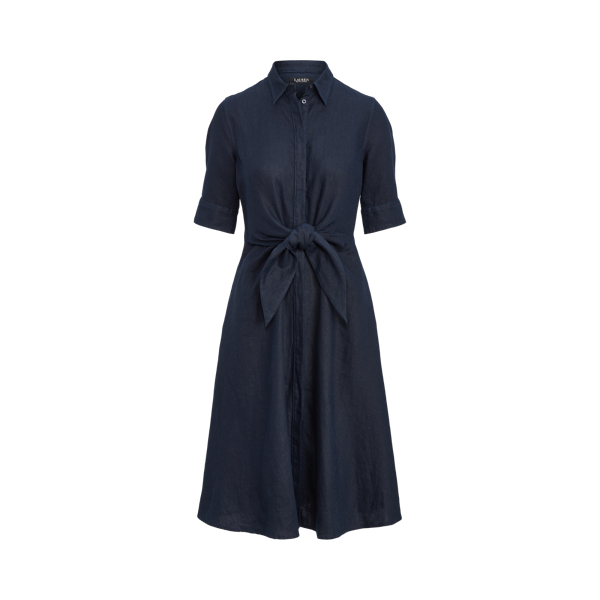 Navy linen shirt dress best sale