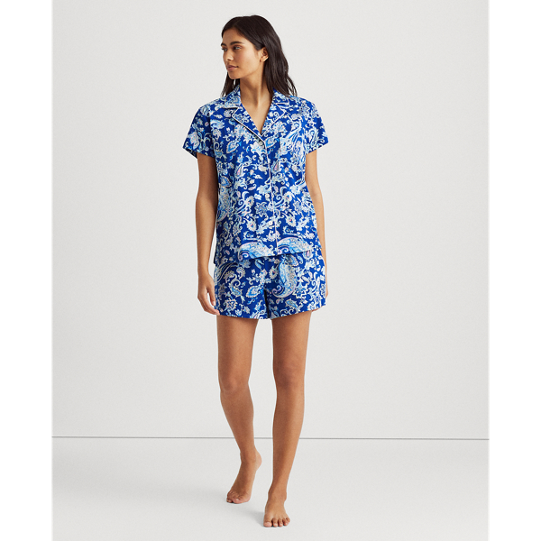Blue Paisley Paisley Boxer Pyjama Set Lauren 4