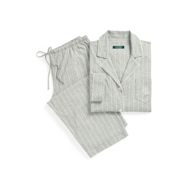 Striped Cotton Capri Sleep Set Lauren 1