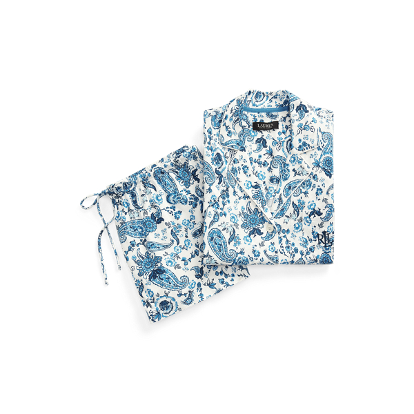 Paisley Cotton-Blend Boxer Pyjama Set