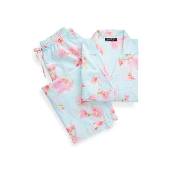 Print Cotton Capri Sleep Set Lauren 1