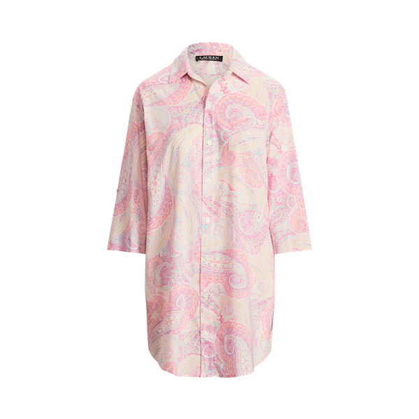 Paisley Cotton-Blend Sleep Shirt Lauren 1