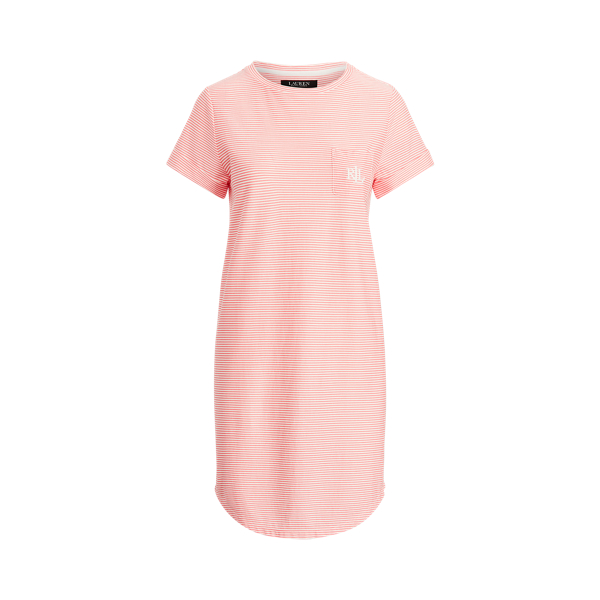 Striped Short-Sleeve Sleep T-Shirt Lauren 1