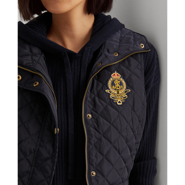Steppweste mit Bouillonwappen Lauren in Dunkel-Navy 5
