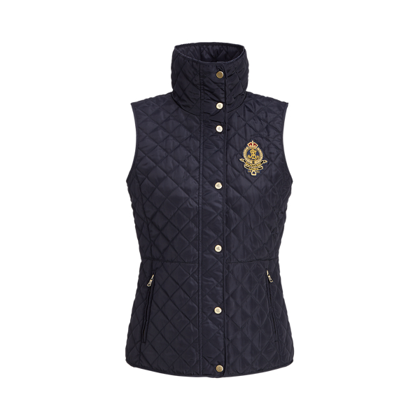 Steppweste mit Bouillonwappen Lauren in Dunkel-Navy 2