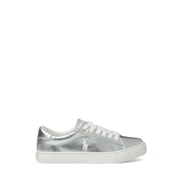 Easten Metallic Faux-Leather Trainer