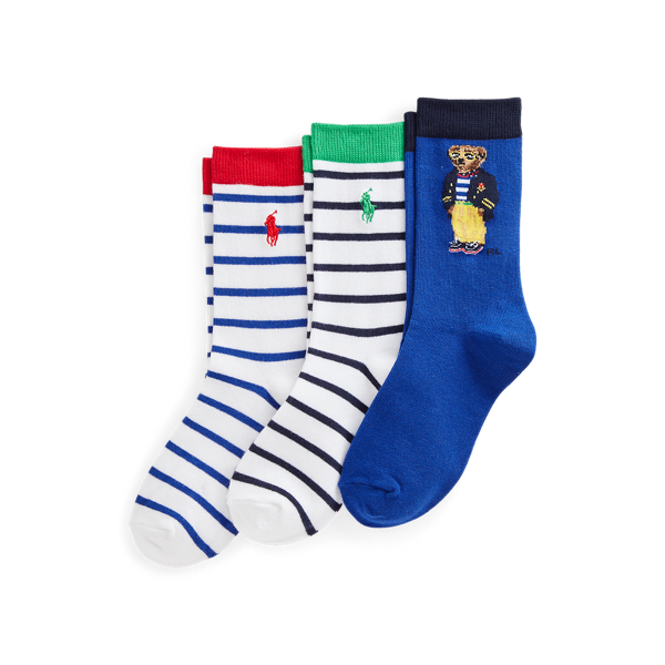 Polo Bear Crew Sock 3-Pack Boys 6-14 Years 1