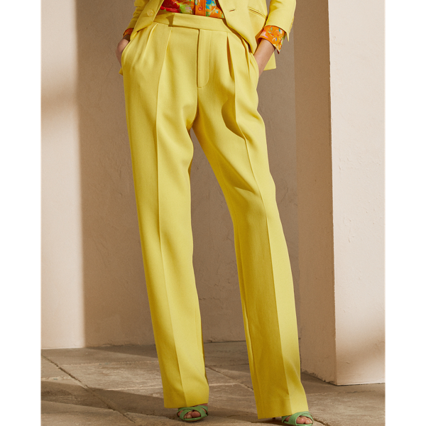Soft Yellow Ferra Wool Gabardine Trouser Ralph Lauren Collection 4